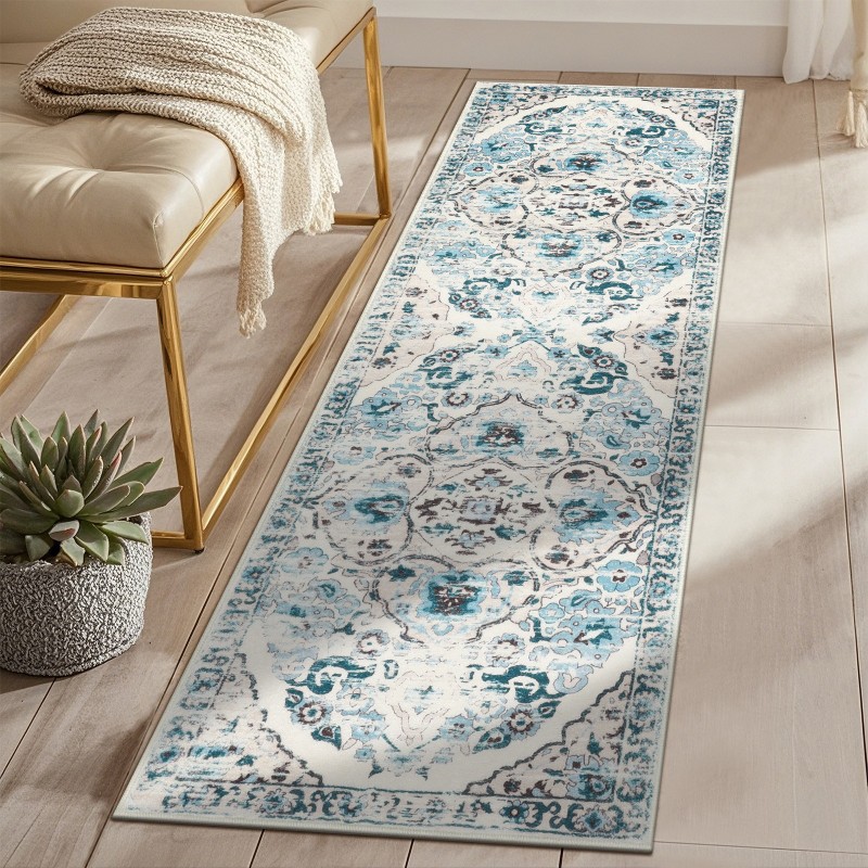 Commercial Kitchen Background - Nautical Runner Rug Deep Blue Background