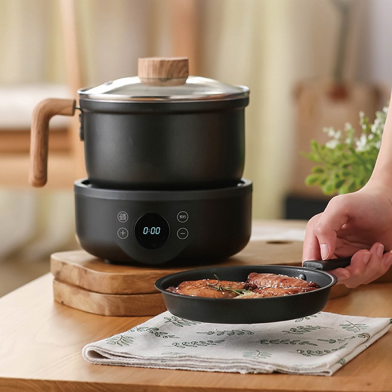 Commercial Kitchen Pots And Pans - 110V/220V Multi-function Electric Cooking Pot Non-stick