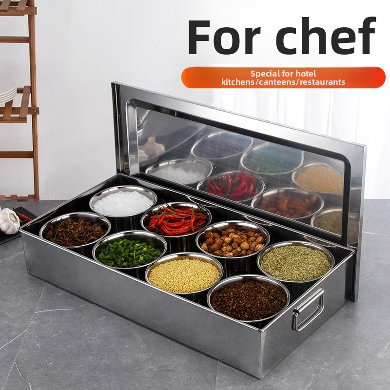 Commercial Kitchen Management - 4D Kitchen Management Stainless Steel Seasoning