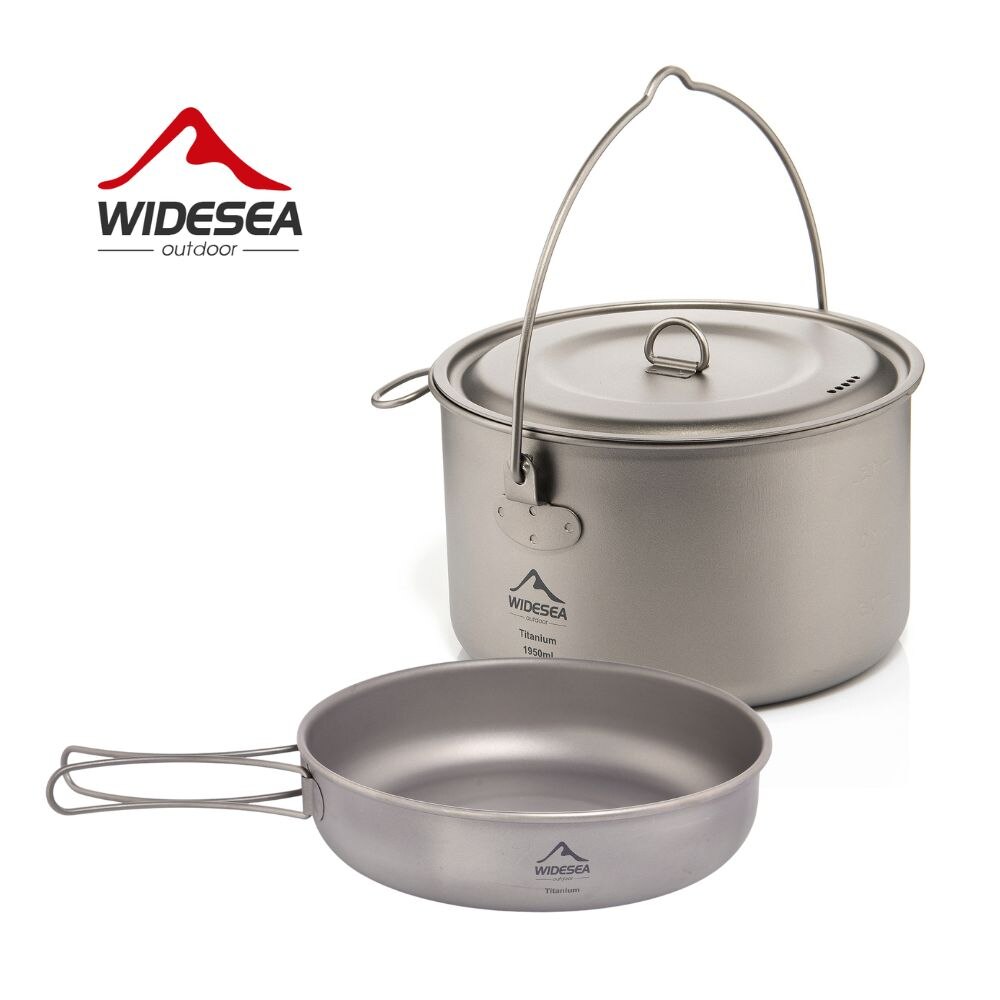 Commercial Kitchen Pots And Pans - Widesea Camping Tableware Titanium Cookware Set