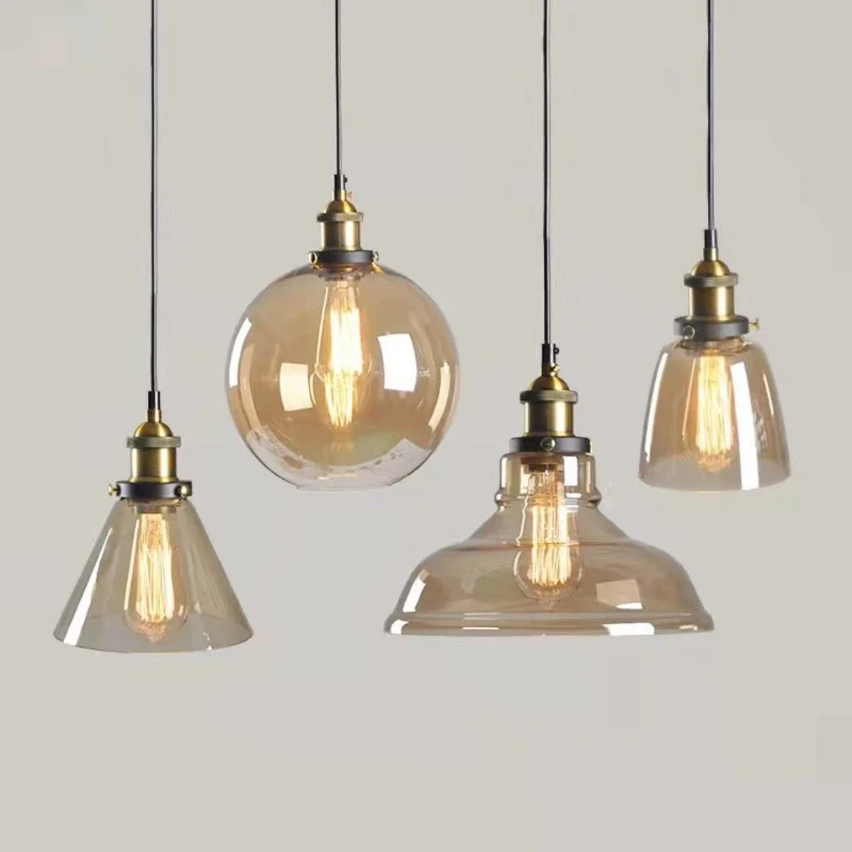 Commercial Kitchen And Bar - Nordic Retro Style Glass Pendant Lamp