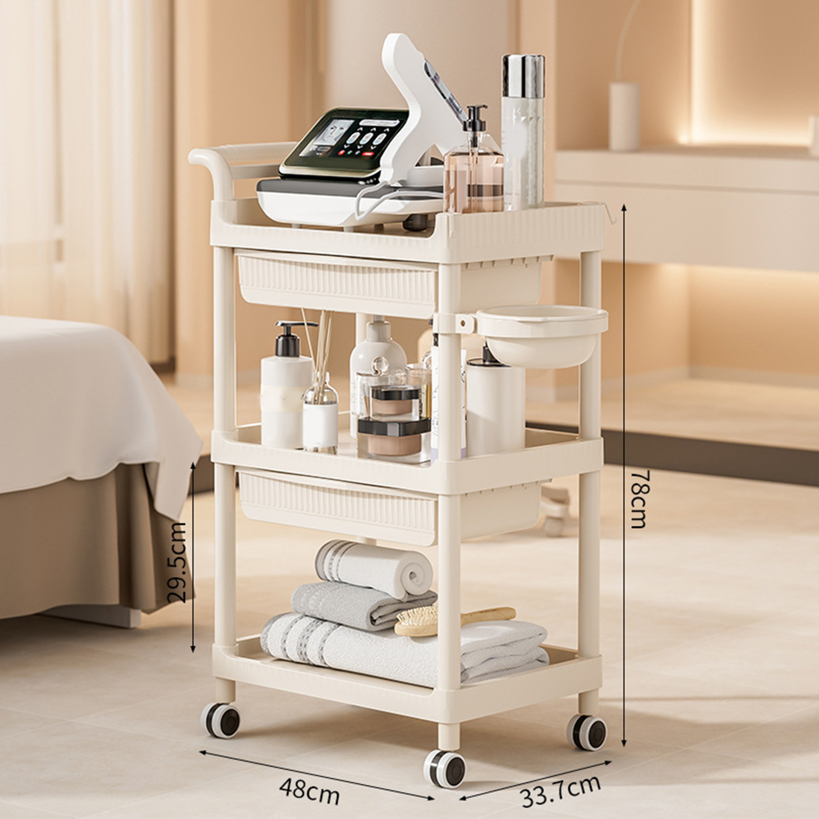 Commercial Kitchen Management - 3 Tier Trolley Beauty Salon Special