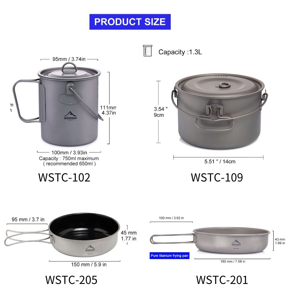 Widesea Camping Tableware Tita - огляд і ціна Commercial Kitchen Pots And Pans
