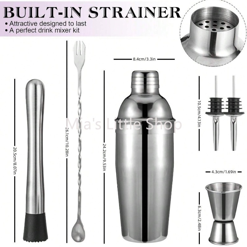 Glass Cocktail Shaker Set, Han - огляд і ціна Bar Blender Mixing
