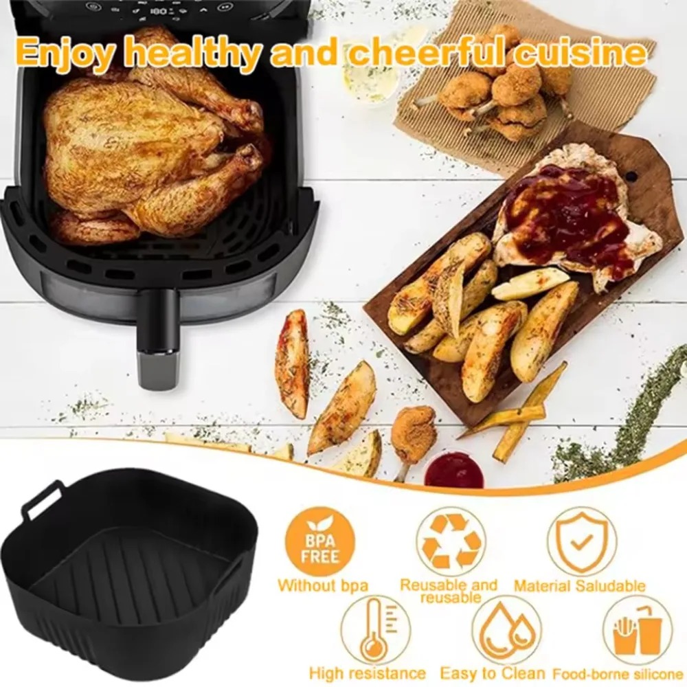 Silicone Air Fryer Mold Oil Fi - огляд і ціна Commercial Kitchen Pots And Pans