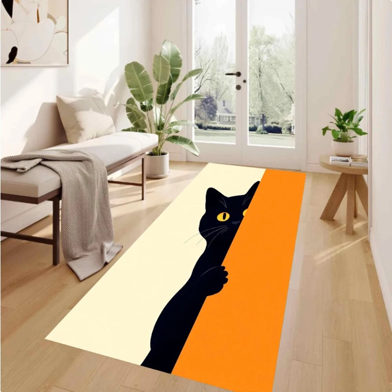 Retro Color Block Red Cat Flor - огляд і ціна Commercial Kitchen Background