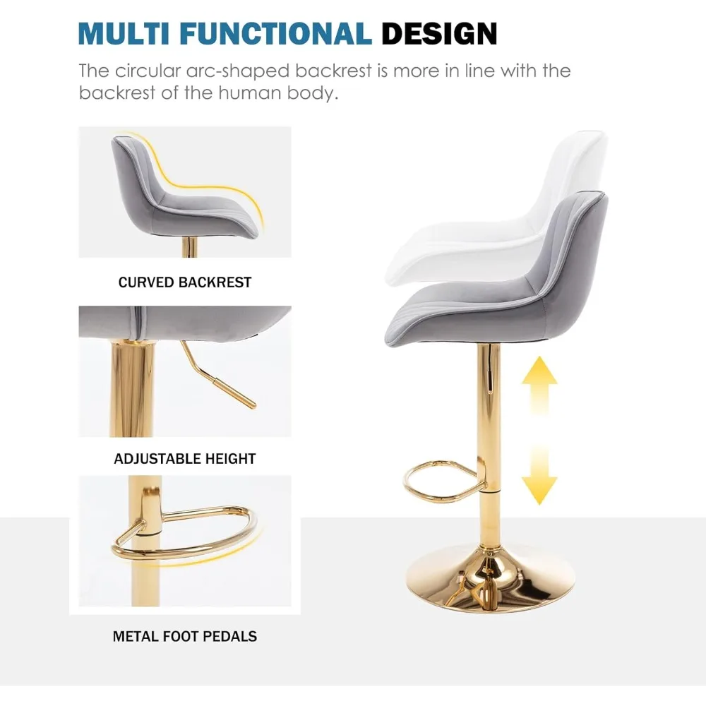 Modern Gold Velvet Bar Stools  - огляд і ціна Commercial Kitchen And Bar