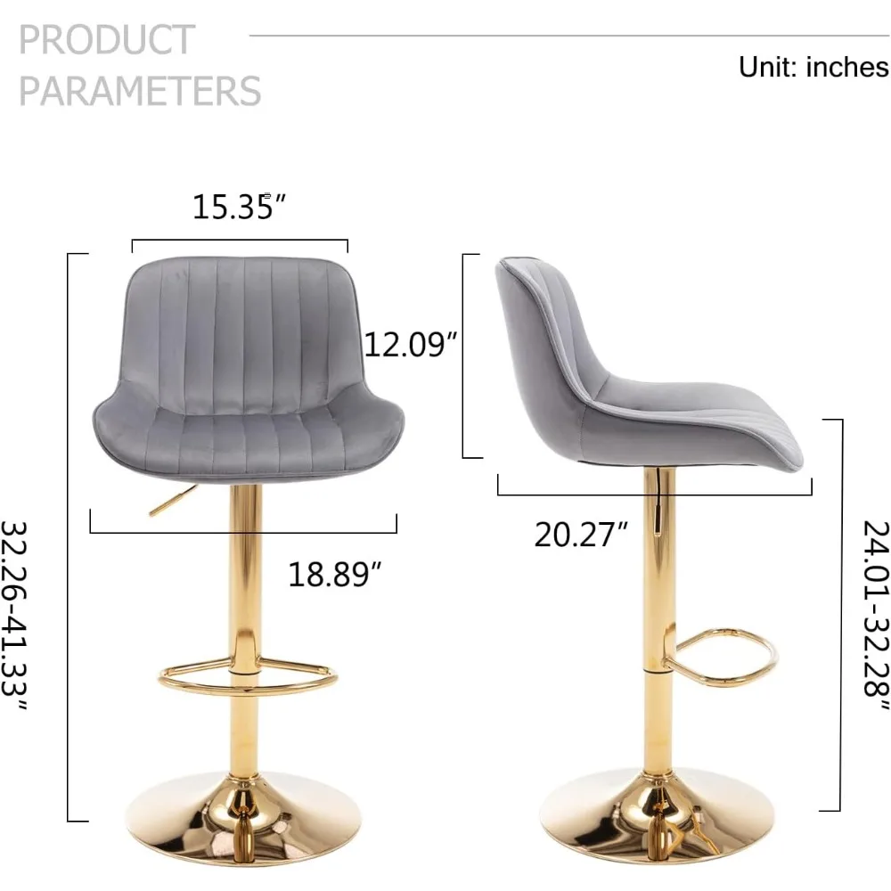 Modern Gold Velvet Bar Stools  - огляд і ціна Commercial Kitchen And Bar