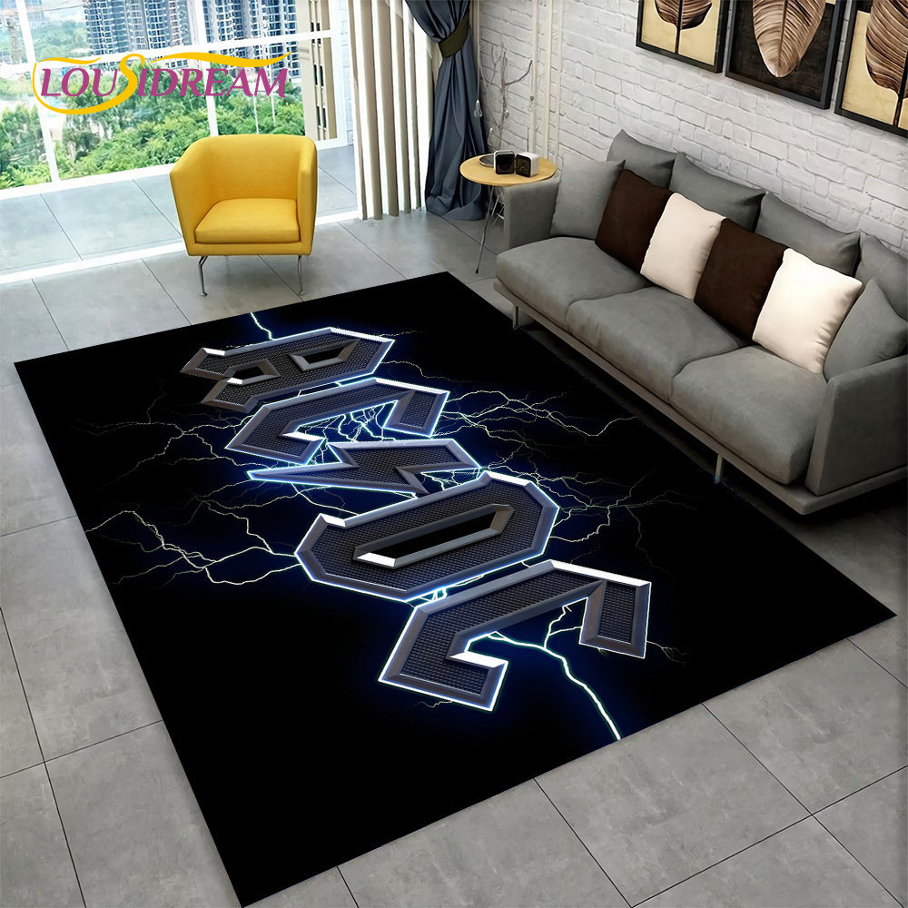 AC/DC Rock Band Area Rug Large - огляд і ціна Kitchen Flooring Commercial