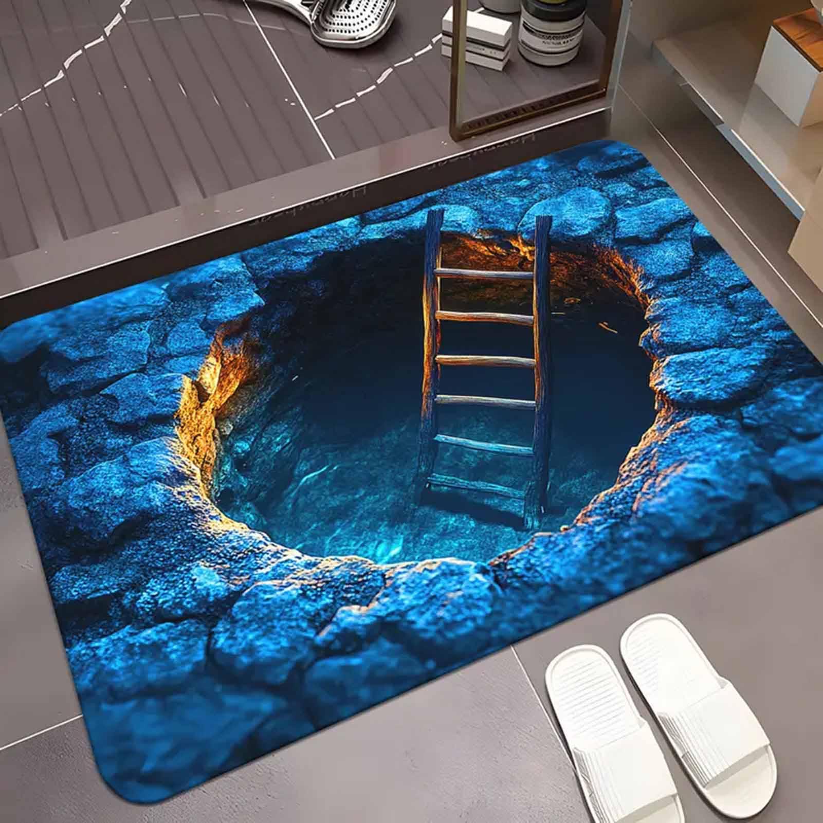 3D Optical Illusion Hole Rug N - огляд і ціна Kitchen Flooring Commercial