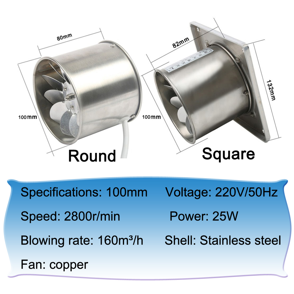 4 Inch Pipe Stainless Steel Ex - огляд і ціна Commercial Kitchen Exhaust Fan